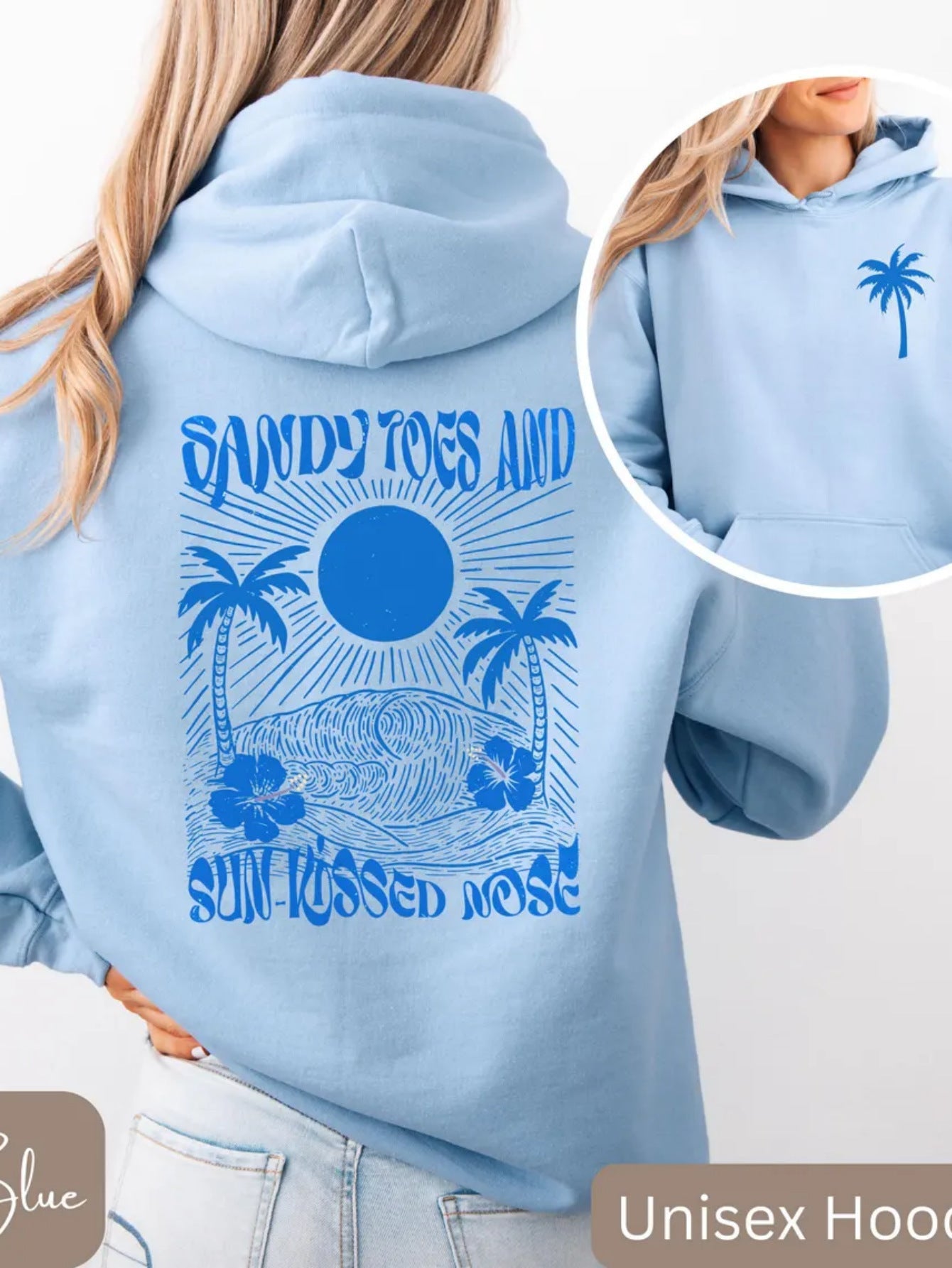 Palm Print Hoodie with Purple Bauhinia for Girls&