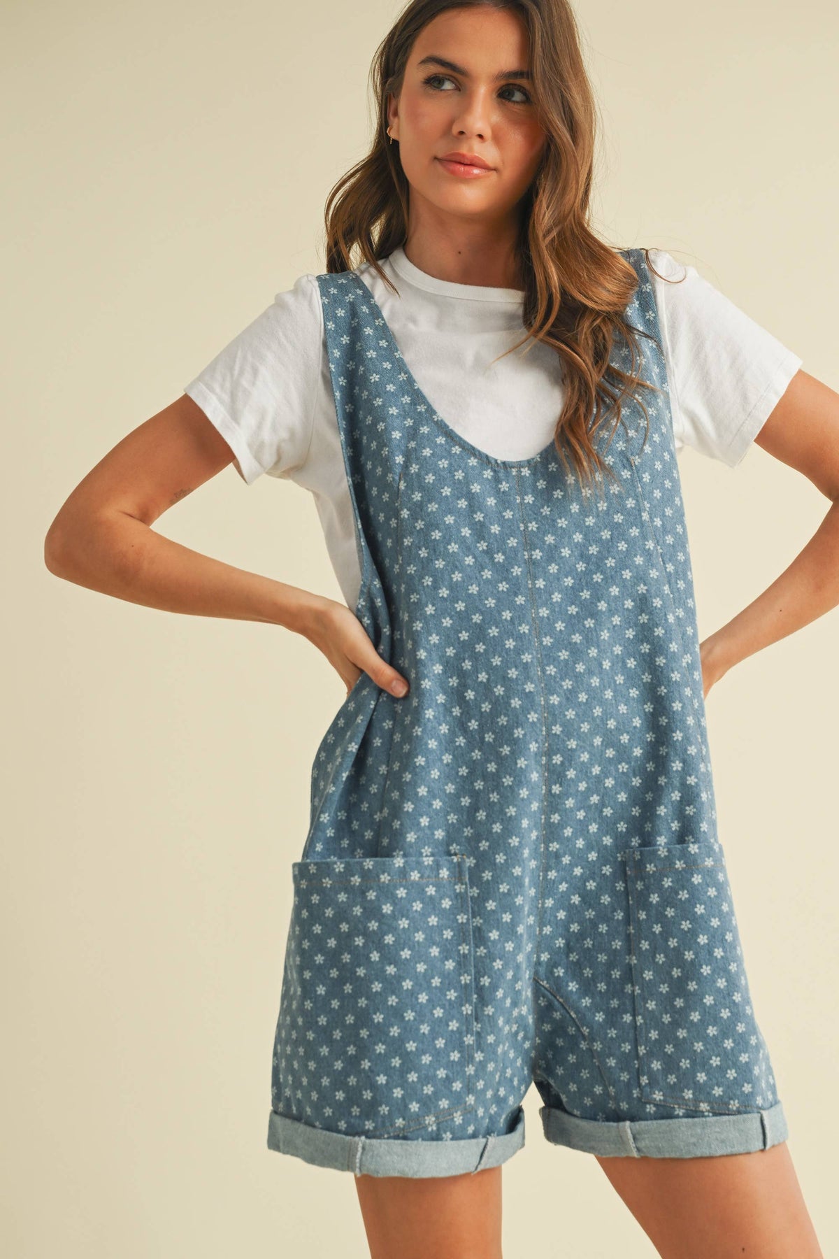 Daisy Lane Denim Romper