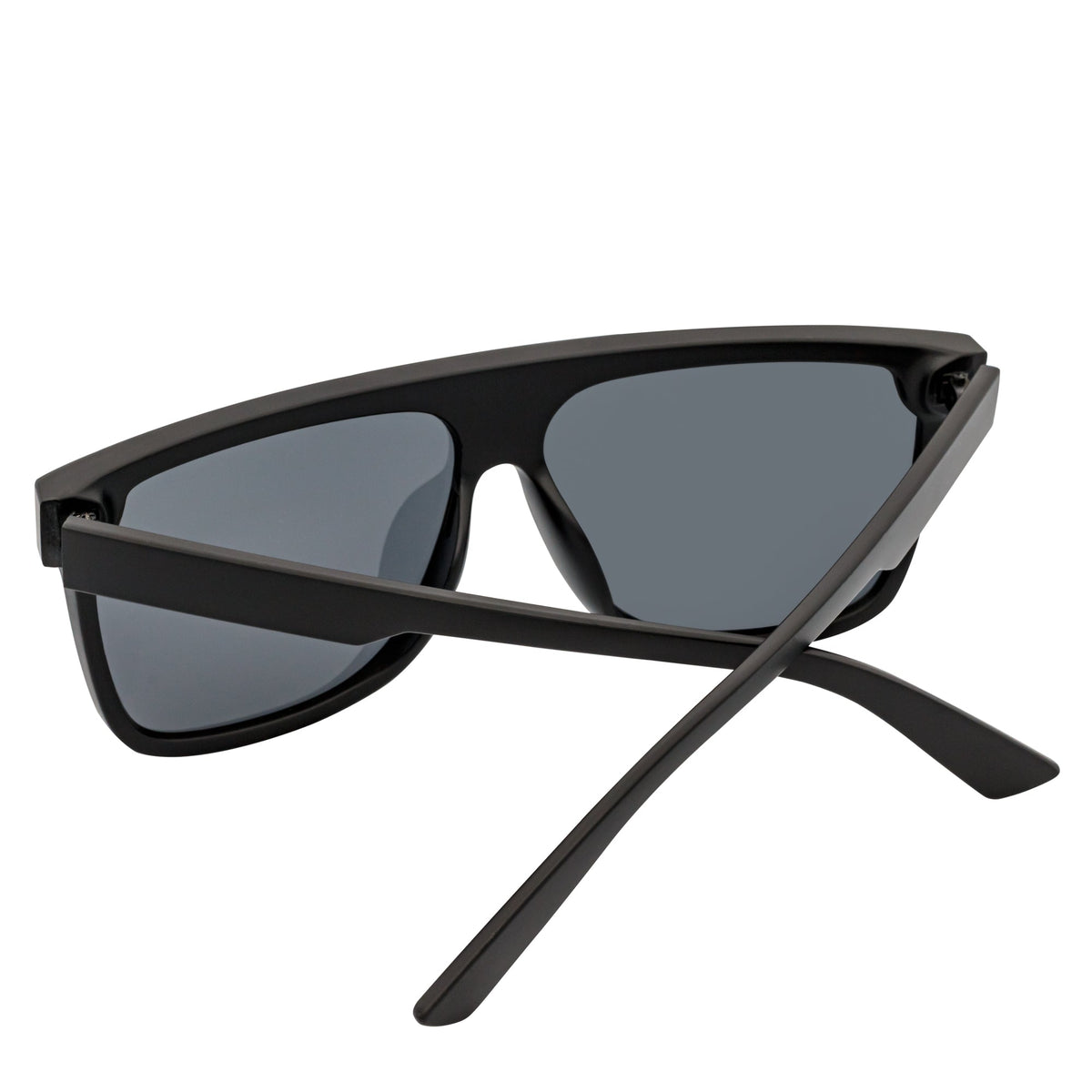 AEON - Square Flat Top Shield Polarized Sunglasses Mono Black Smoke