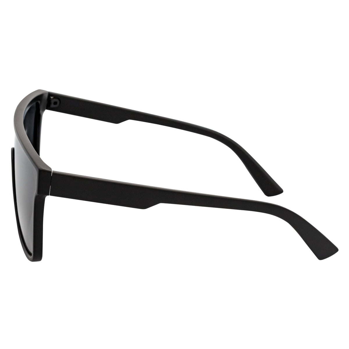 AEON - Square Flat Top Shield Polarized Sunglasses Mono Black Smoke