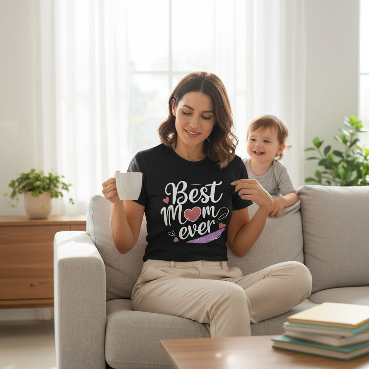 Best Mom Ever T Shirt Cotton Gift for Mother’s Day Birthday