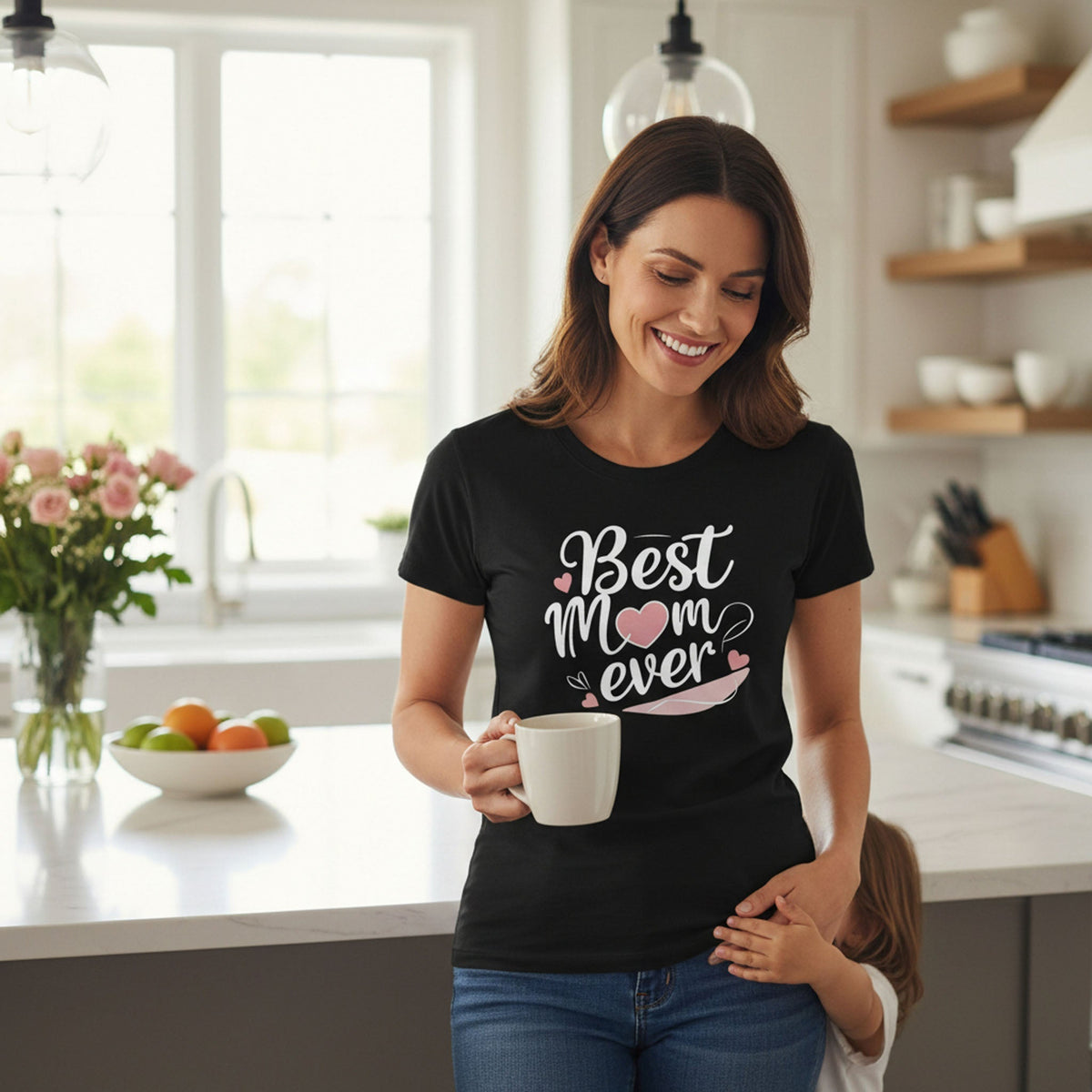 Best Mom Ever T Shirt Cotton Gift for Mother’s Day Birthday