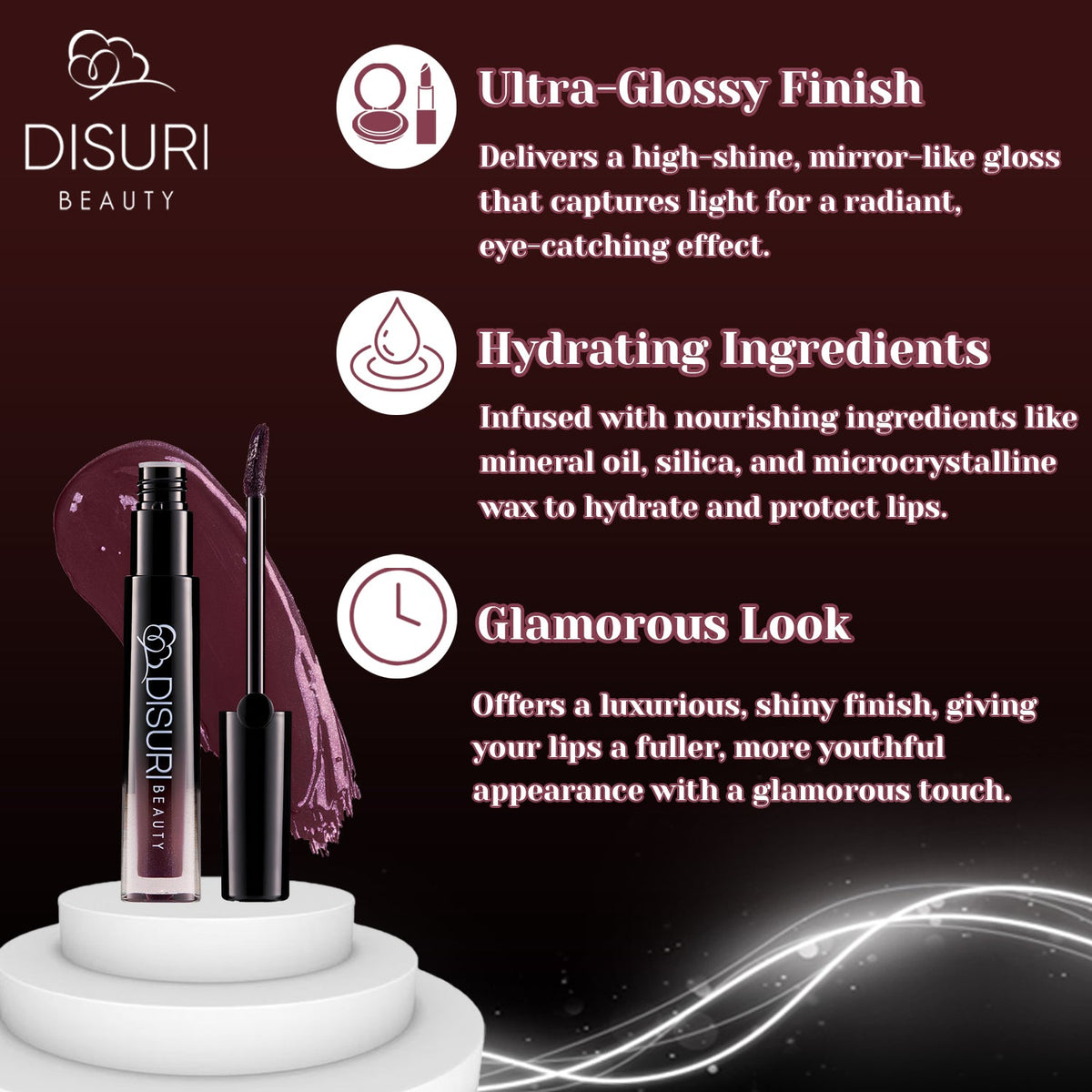 DISURI Beauty Glossy Blast Lip Gloss - Harlem (M72)-1