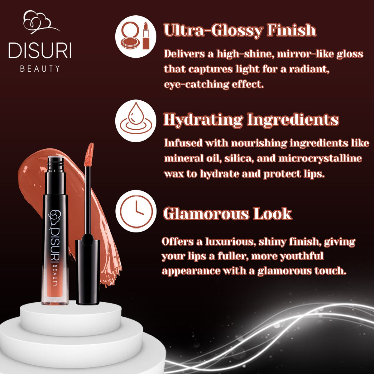 DISURI Beauty Glossy Blast Lip Gloss - Tropical Twist (M34)-1