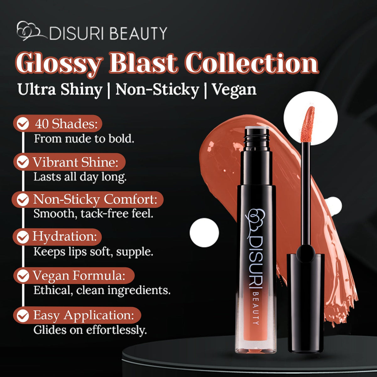 DISURI Beauty Glossy Blast Lip Gloss - Tropical Twist (M34)-4