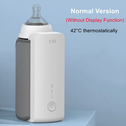Portable Wireless Baby Bottle Warmer – USB Rechargeable 42°C Milk Warmer