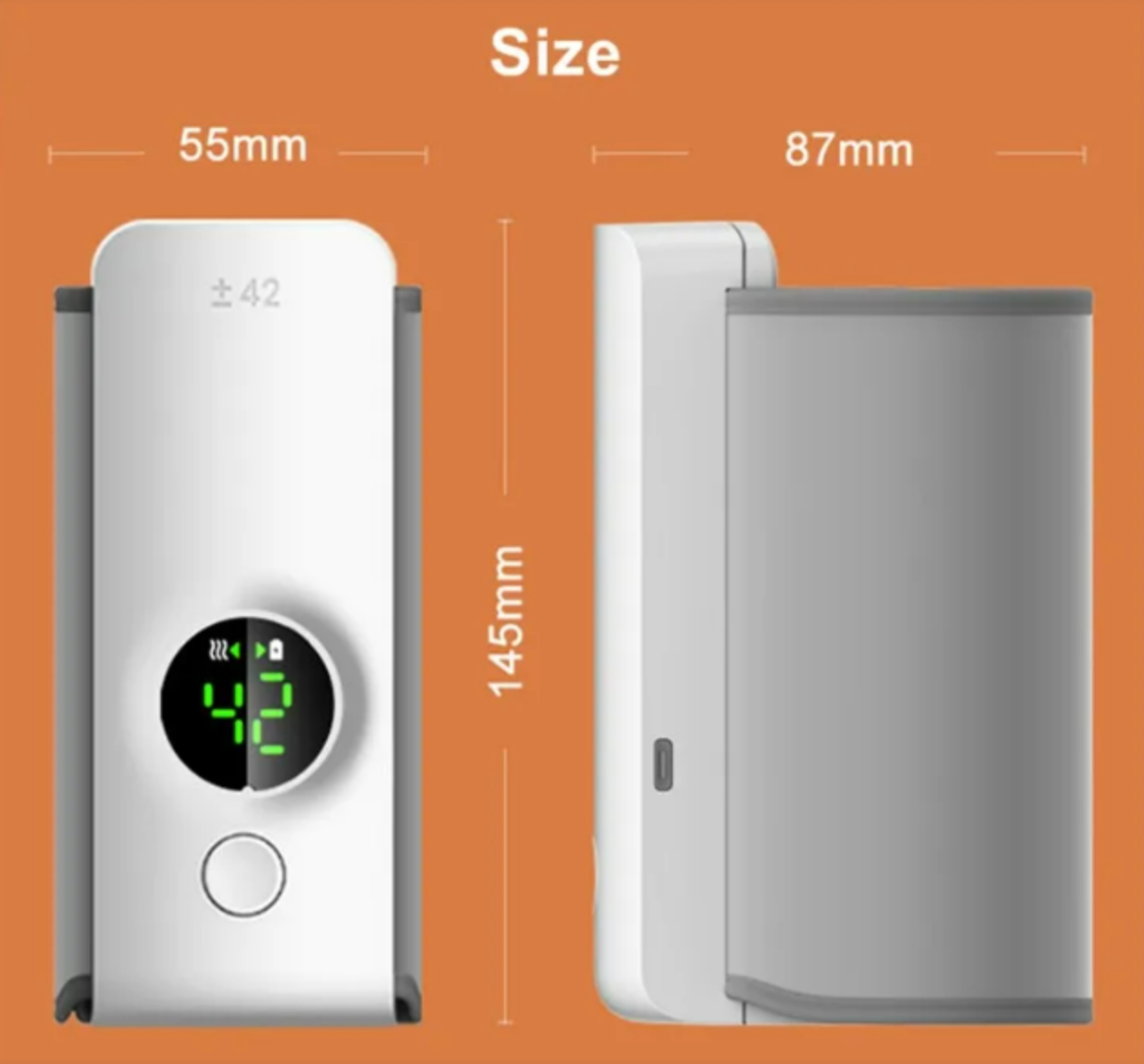 Portable Wireless Baby Bottle Warmer – USB Rechargeable 42°C Milk Warmer