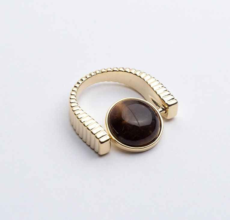 Natural Stone Fidget Spinner Rings for Anxiety Relief