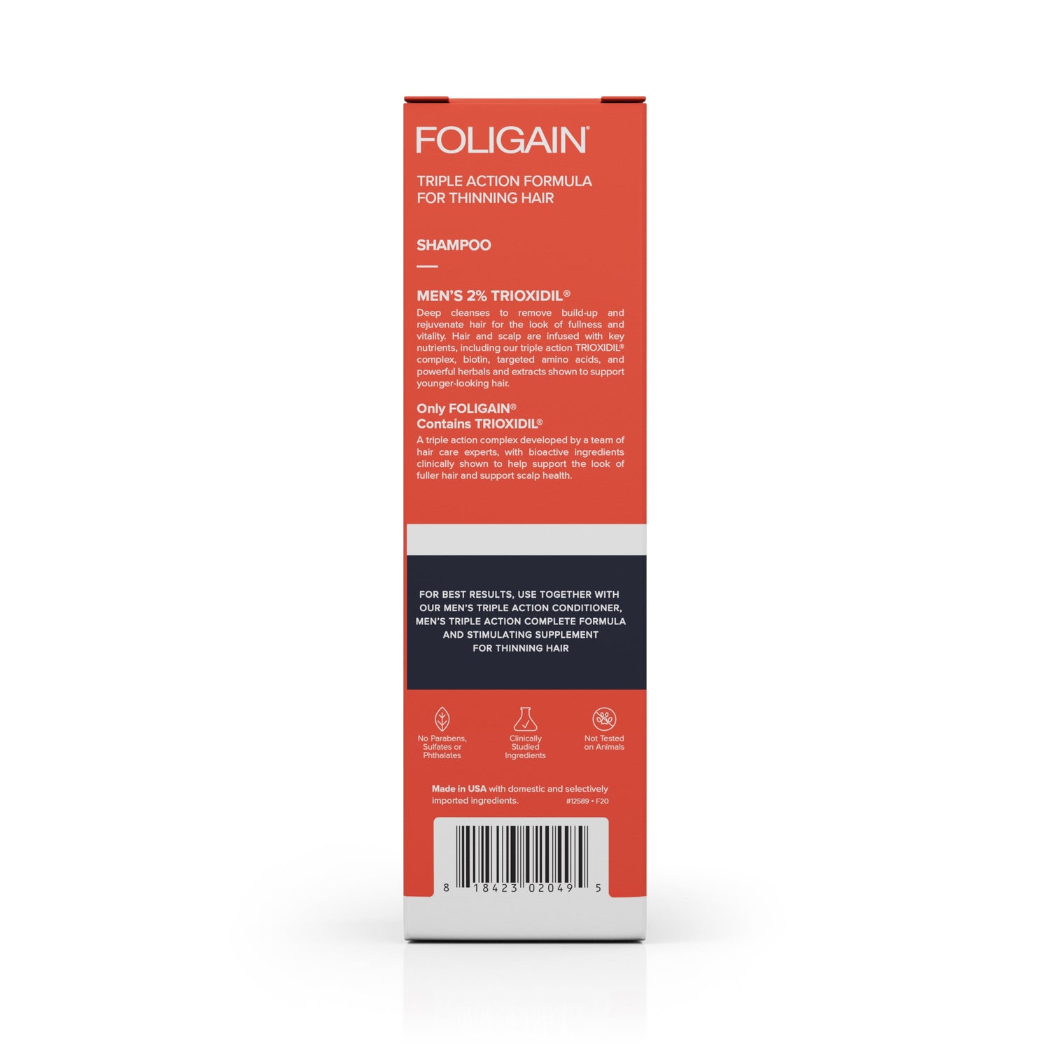 FOLIGAIN® Thinning Hair Shampoo and Conditioner Kit for Men with 2% TRIOXIDIL®