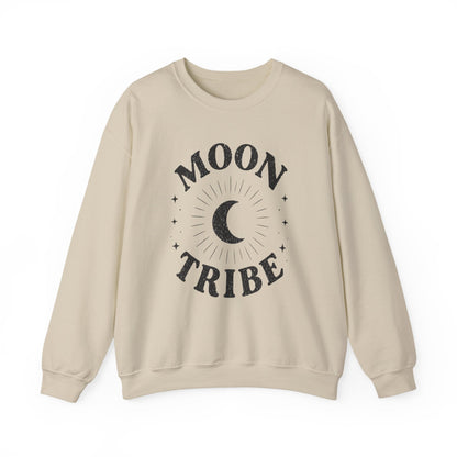 Moon Tribe Crewneck Sweatshirt Gray and Natural Sand