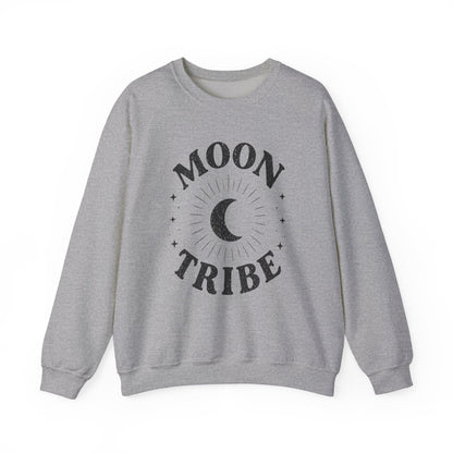 Moon Tribe Crewneck Sweatshirt Gray and Natural Sand