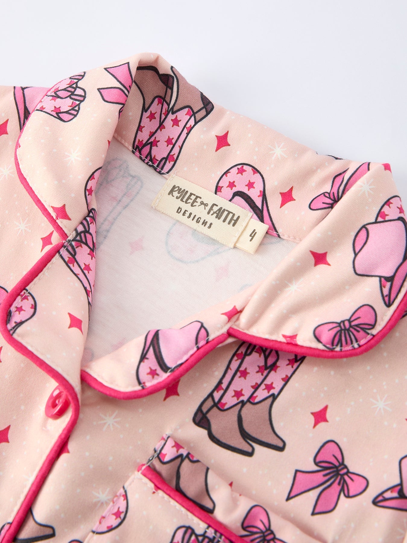 Mommy &amp; Me Western Print Ruffle Pajama Set