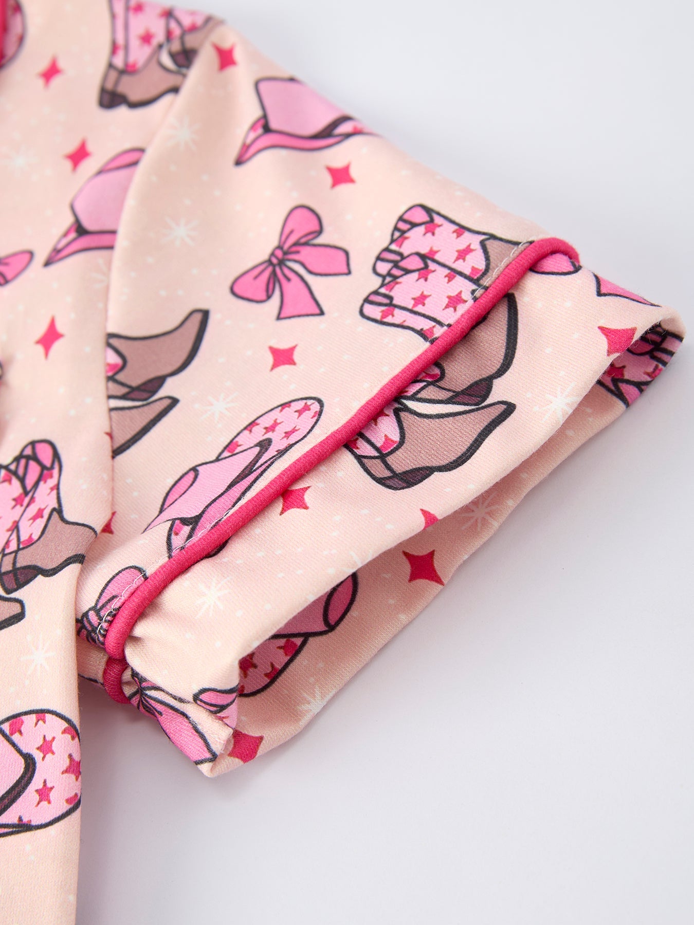 Mommy &amp; Me Western Print Ruffle Pajama Set