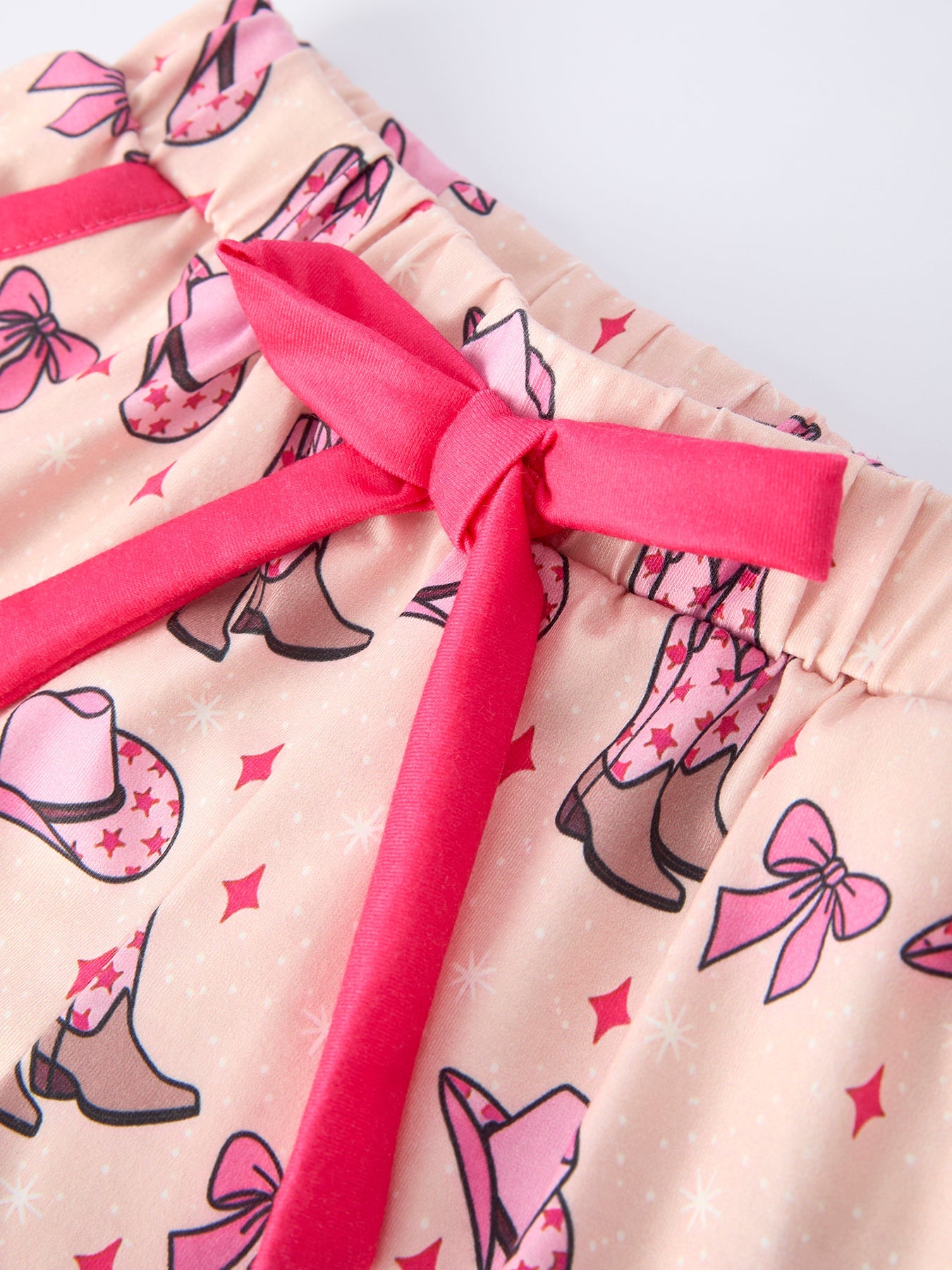 Mommy &amp; Me Western Print Ruffle Pajama Set
