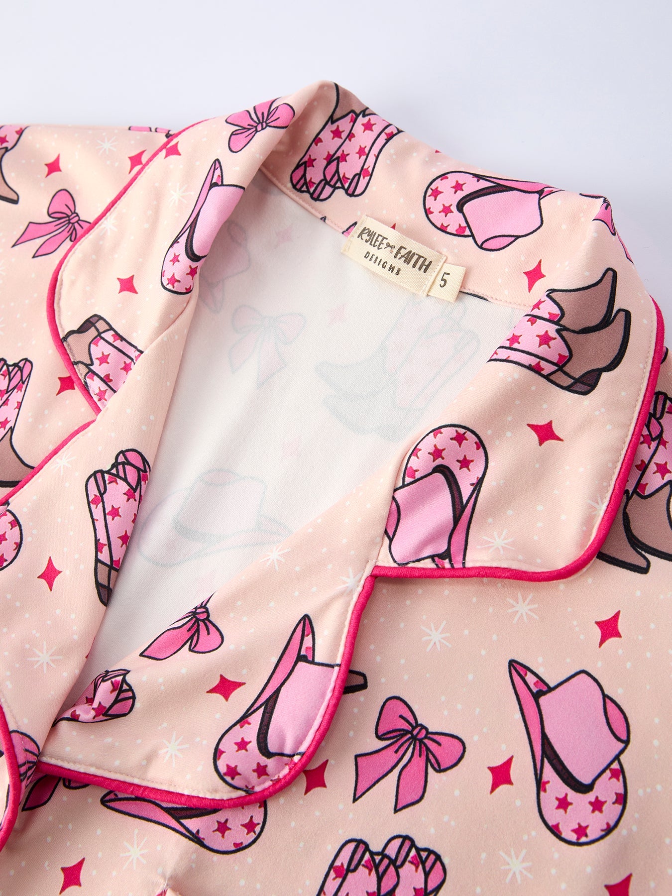 Mommy &amp; Me Western Print Ruffle Pajama Set
