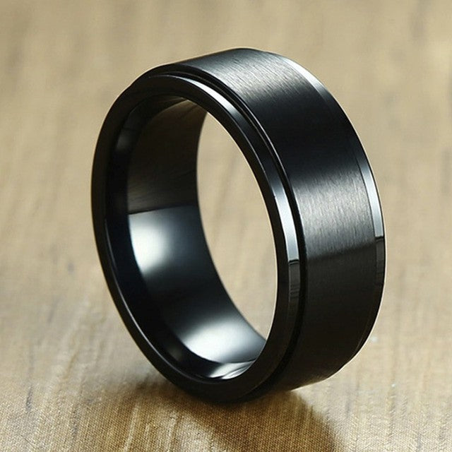 Classic Stainless Steel Spinner Ring for Stress Relief