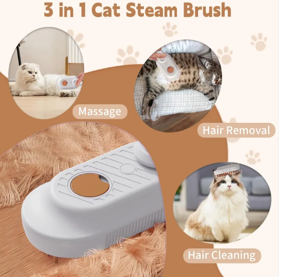 3-in-1 Cat Steam Brush