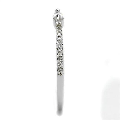 AAA CZ rhodium brass ring for women with clear cubic zirconia stone