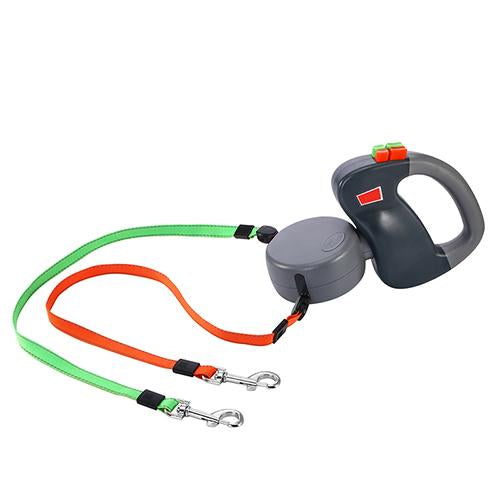 Retractable Dual Dog Walking Leash for Pets