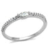 AAA CZ rhodium brass ring for women with clear cubic zirconia stone