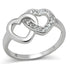 AAA CZ rhodium brass ring for women with clear cubic zirconia stone