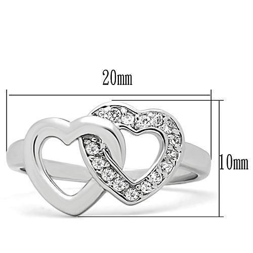 AAA CZ rhodium brass ring for women with clear cubic zirconia stone