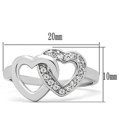 AAA CZ rhodium brass ring for women with clear cubic zirconia stone