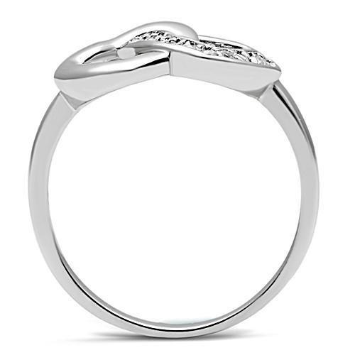 AAA CZ rhodium brass ring for women with clear cubic zirconia stone
