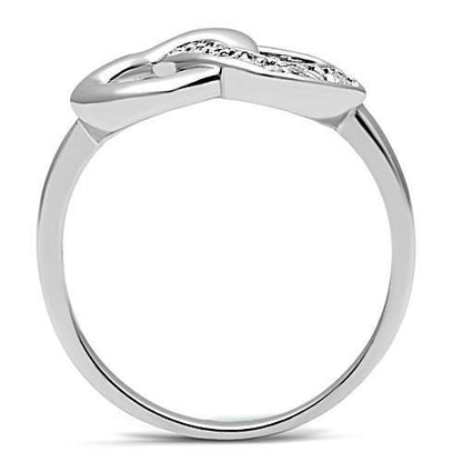 AAA CZ rhodium brass ring for women with clear cubic zirconia stone