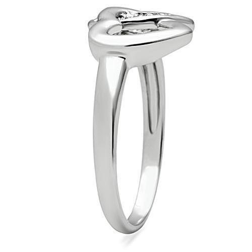 AAA CZ rhodium brass ring for women with clear cubic zirconia stone