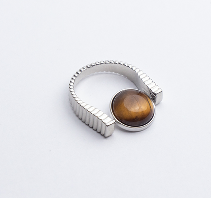 Natural Stone Fidget Spinner Rings for Anxiety Relief