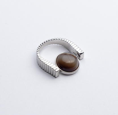 Natural Stone Fidget Spinner Rings for Anxiety Relief