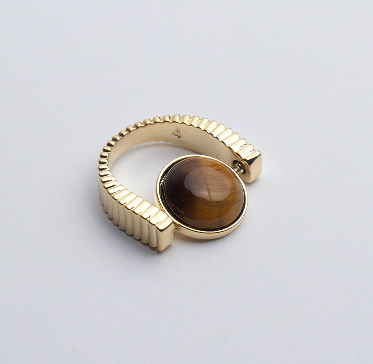 Natural Stone Fidget Spinner Rings for Anxiety Relief