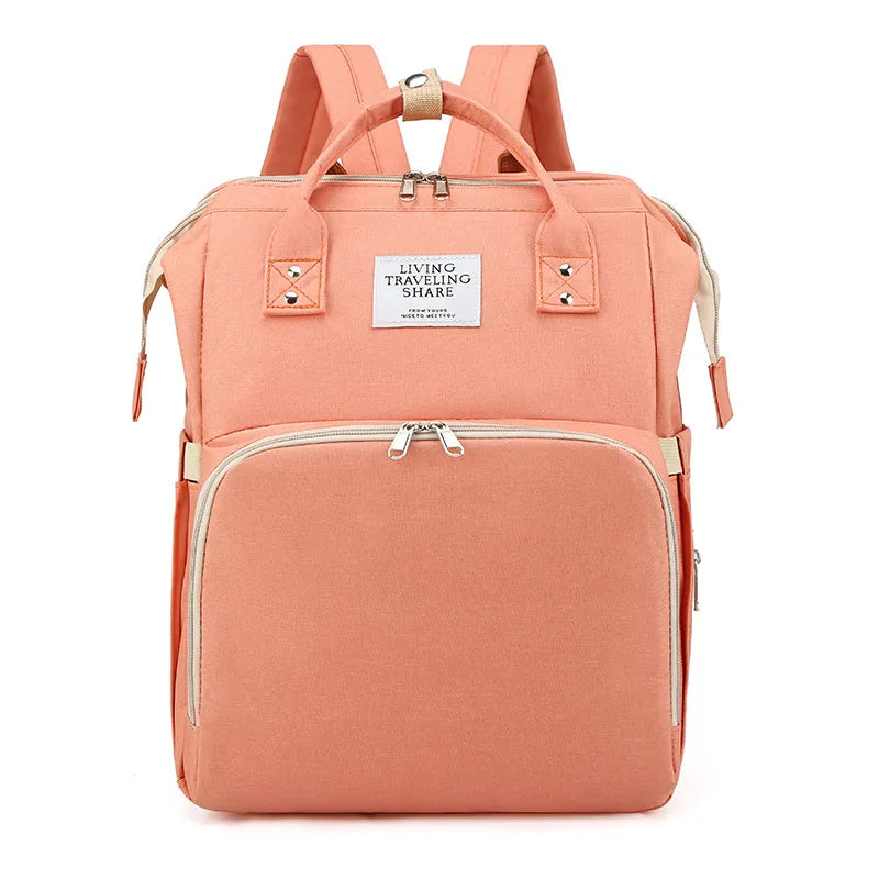 Large-Capacity Mommy Bag – Stylish Water-Resistant Diaper Backpack