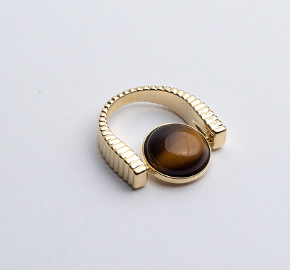 Natural Stone Fidget Spinner Rings for Anxiety Relief