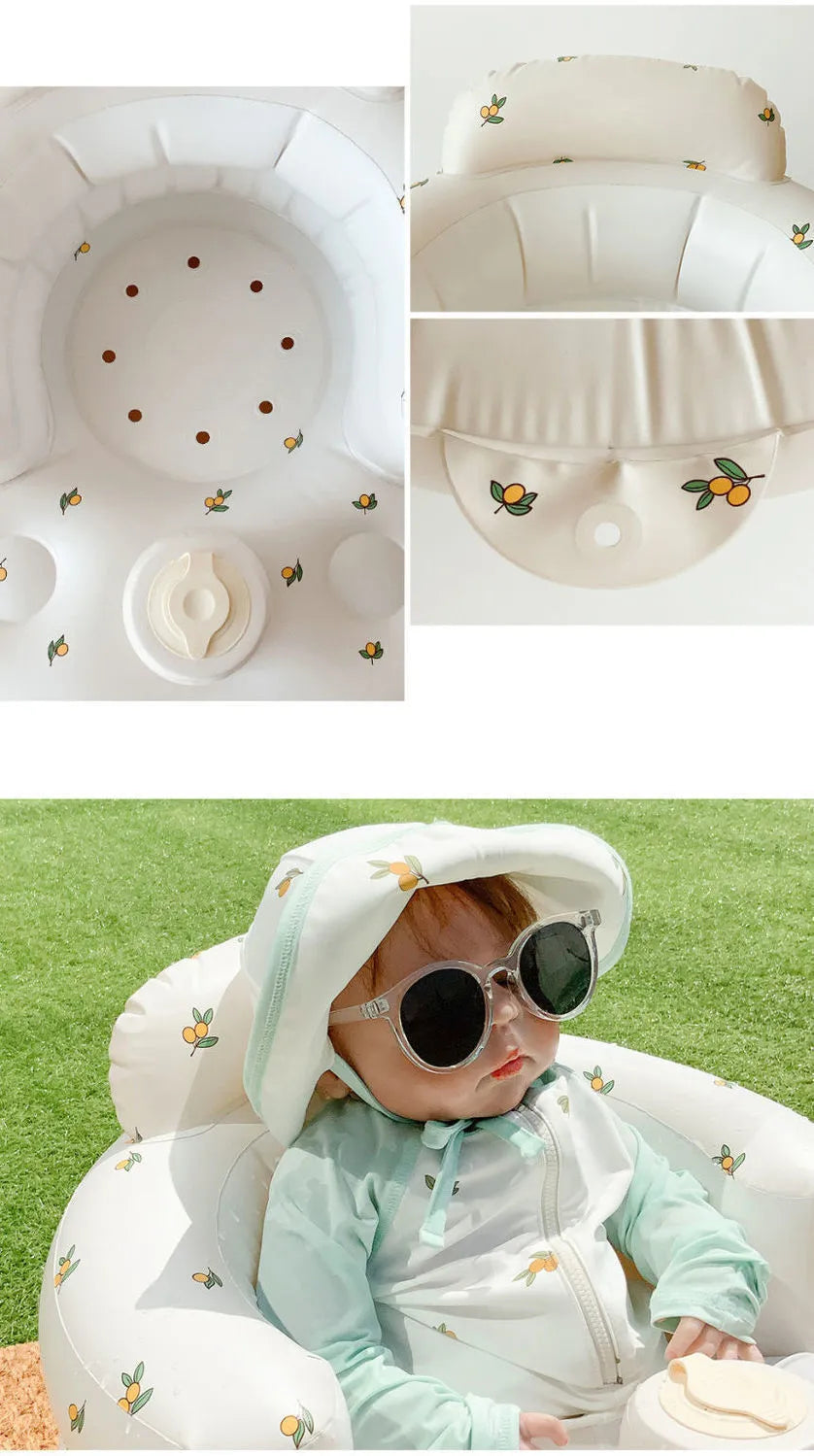 Inflatable Baby Chair for Dining &amp; Bath – Safe Seat for 6–24 Months