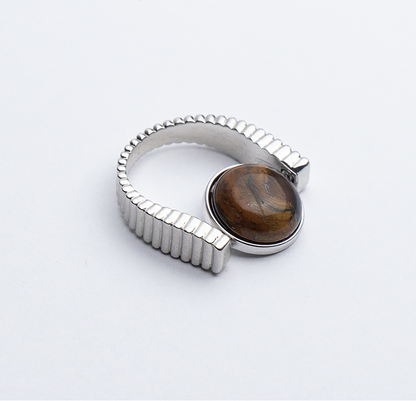 Natural Stone Fidget Spinner Rings for Anxiety Relief
