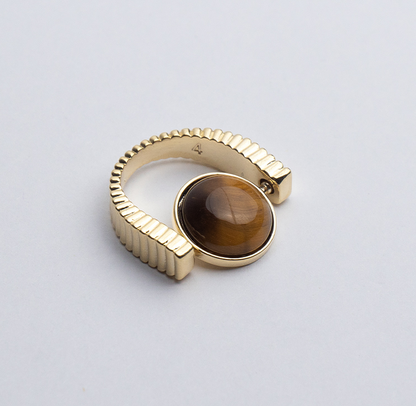 Natural Stone Fidget Spinner Rings for Anxiety Relief