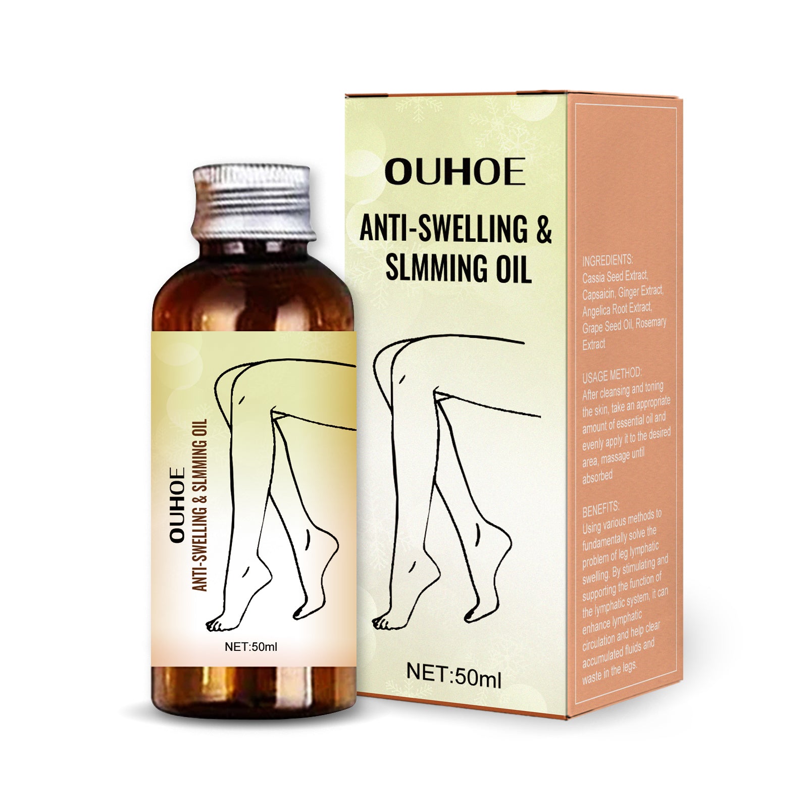 Body Slimming Oil, Relieves Leg Swelling Shapes And Tightens Body Muscle Slimming Essence Oil