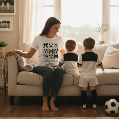 Soccer Mama Graphic T-Shirt 100% Ring Spun Cotton Women&