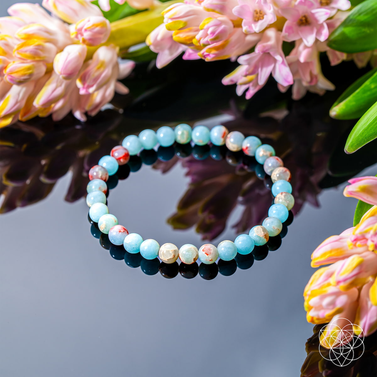 Aqua Terra Jasper Bracelet designed for a calming nature-inspired look