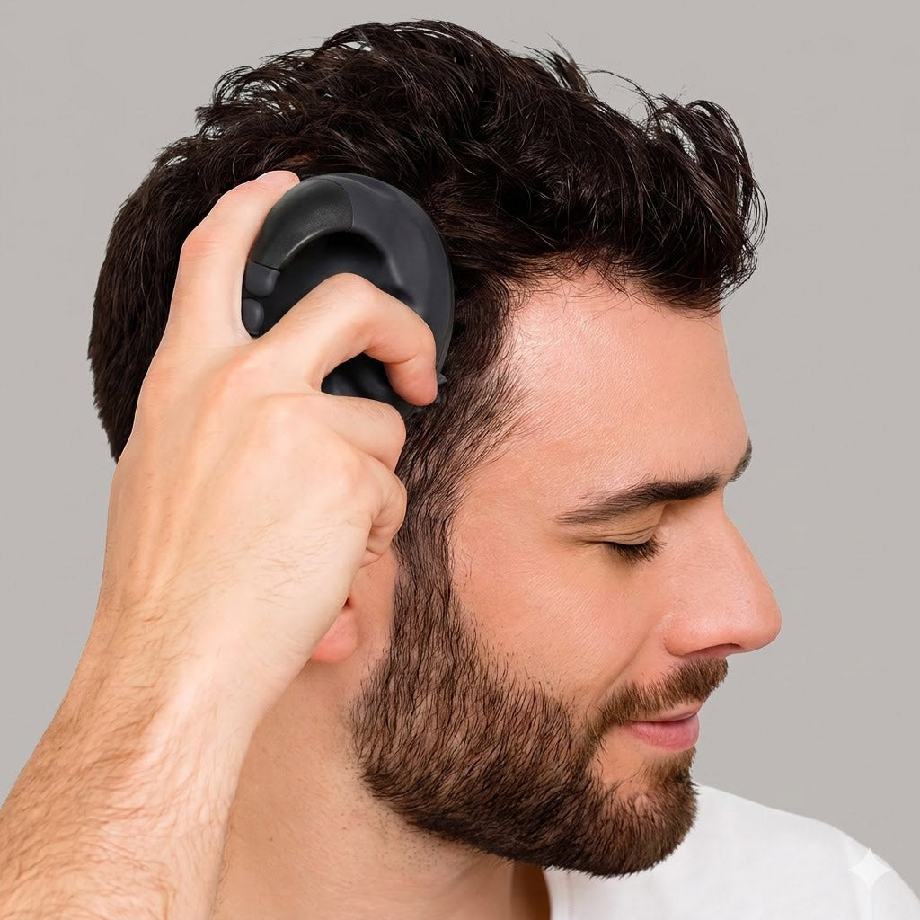 FOLIGAIN® Scalp Therapy Exfoliator &amp; Massager in Black