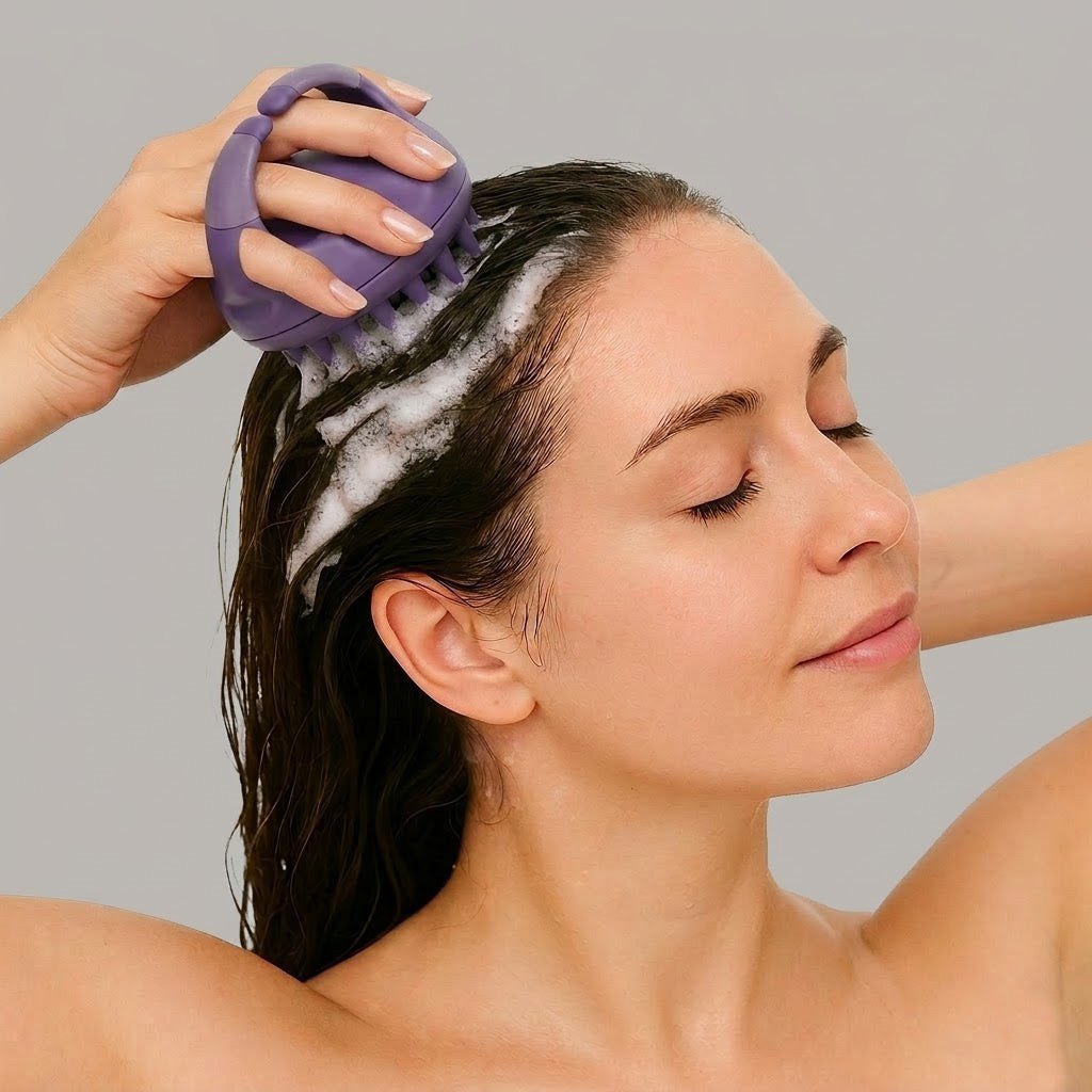 FOLIGAIN® Scalp Therapy Exfoliator &amp; Massager in Purple