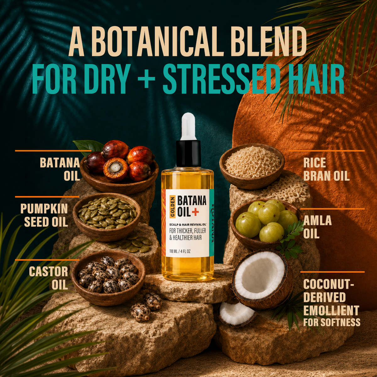 Golden Batana Oil + Scalp &amp; Hair Revival Oil 4 oz