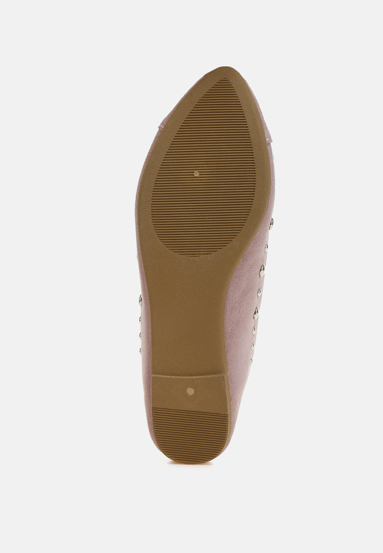 Olesia Stud Emebllished Ballet Flats