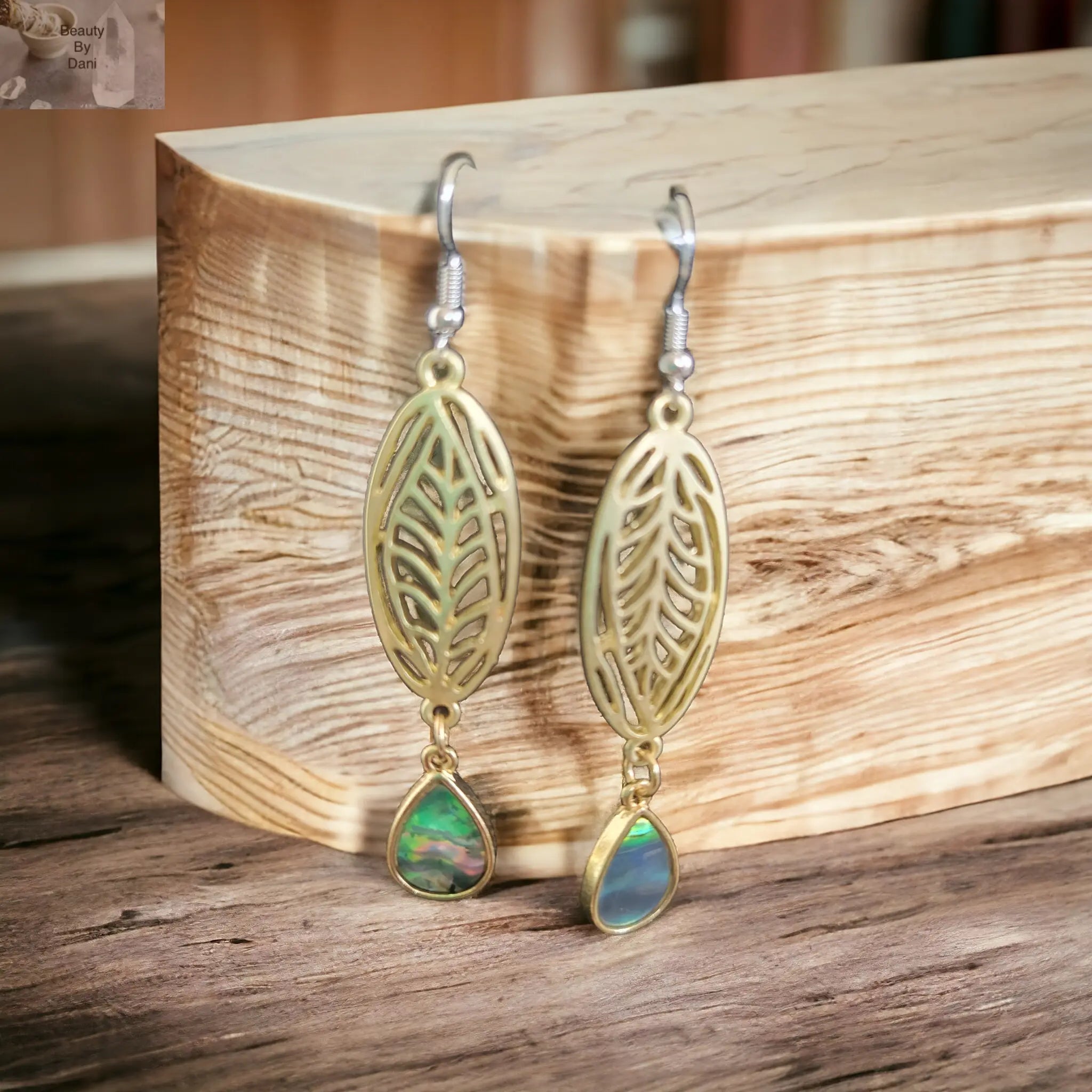 Hypoallergenic Abalone Earrings