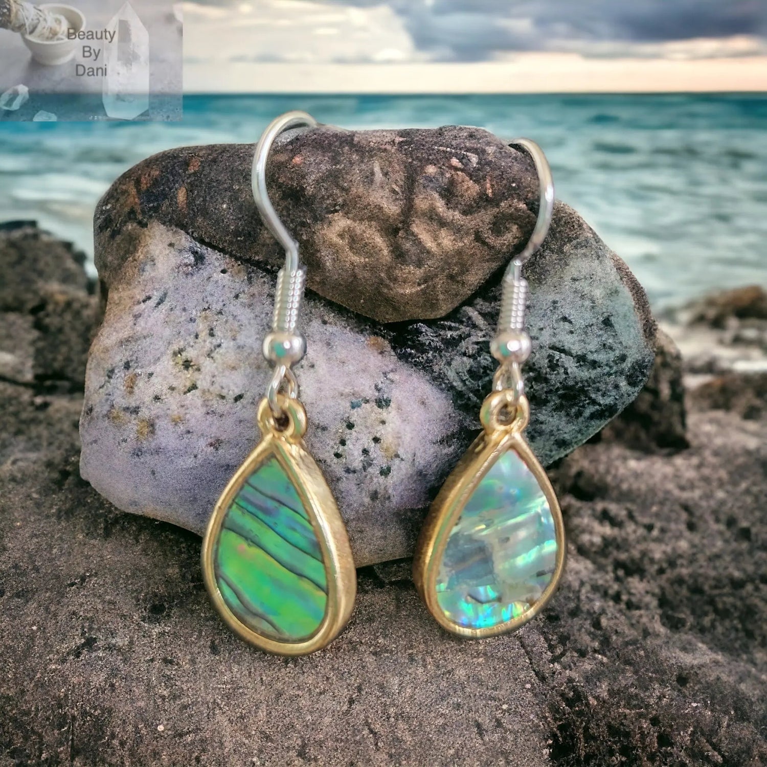 Hypoallergenic Abalone Earrings