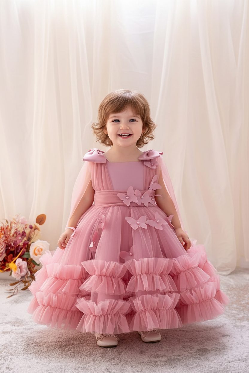 Toddler &amp; Little Girls Birthday &amp; Party Butterfly Dress