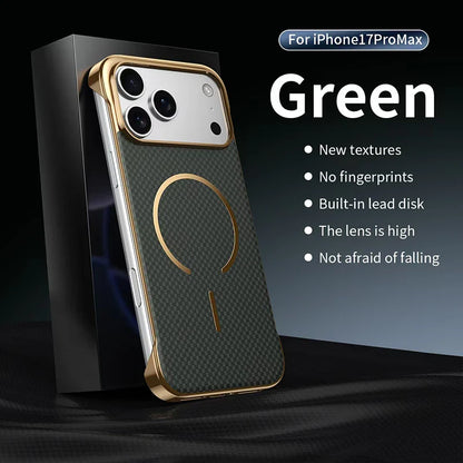 Kevlar Edge Wireless Charging Case for iPhone 17 Pro Max 13 14 15 16