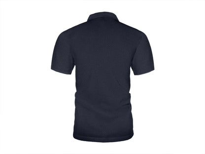 Cool Breeze Men’s Summer Ice Silk Lapel Pocket Polo Shirt